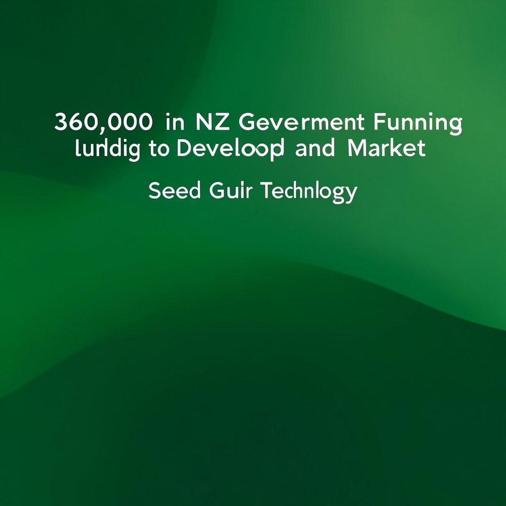 Green and white graphic card illustrating agricultural equipment funding