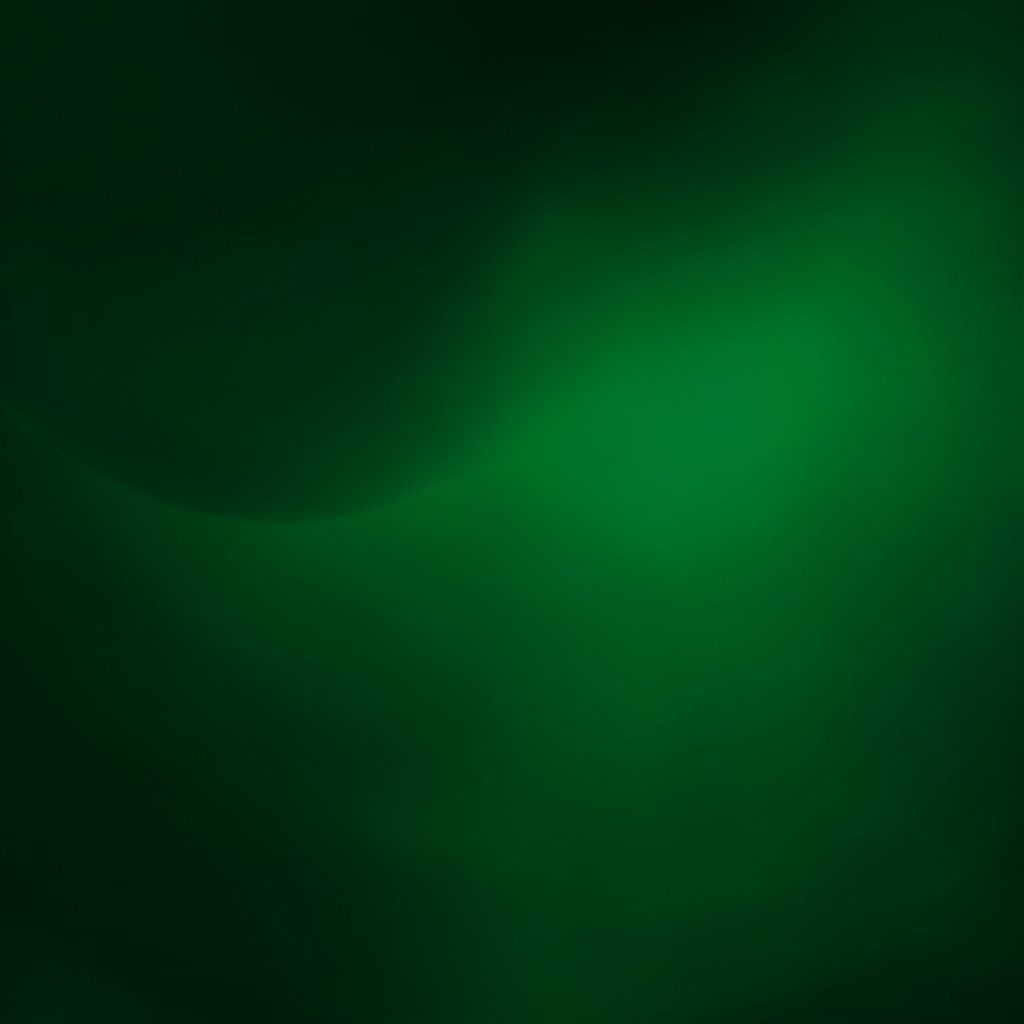 Soft green gradient field fading from deep emerald at the edges to pale sage in the centre, calm and informative in mood.